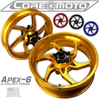 Suzuki GSX-R 600/750 2006-2007 (6" Rear Wheel) Forged Core Moto Wheels Apex-6