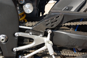 Yamaha FZ1 Heel Plates (2006-2011) 100% Carbon Fiber