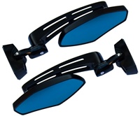 Roaring Toyz Black Anodized Billet Convex Universal Mirrors (Product Code: RTU100JB)
