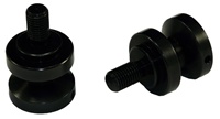 SWINGARM SPOOLS (2 PACK) Anodized Black Aluminum (Product code: SAS101BL)