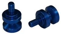 SWINGARM SPOOLS (2 PACK) Anodized BLUE Aluminum (Product code: SAS301BU)