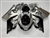 Suzuki GSXR 600 750 Silver/Black Fairings