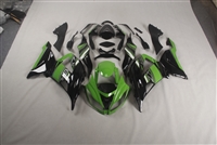 Motorcycle Fairings Kit - 2013-2018 Kawasaki ZX6R Green/Black Fairings | ZX613181