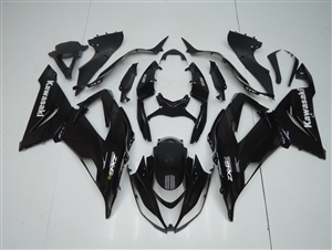 Motorcycle Fairings Kit - 2013-2018 Kawasaki ZX6R Gloss Black Fairings | ZX613184