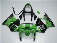 Motorcycle Fairings Kit - 1998-1999 Kawasaki ZX6R  Green/Black Custom Fairings | ZX68991