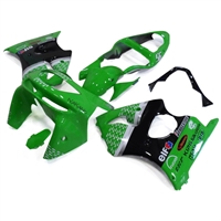 Motorcycle Fairings Kit - 1998-1999 Kawasaki ZX6R  Green/Black Custom Fairings | ZX68992