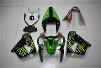 Motorcycle Fairings Kit - 2002-2003 Kawasaki ZX9R Green/Black Custom Fairings | ZX9232