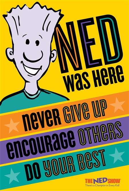 "NED Was Here" Yellow Poster