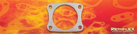 PN 18-025--Turbo - Diesel Down-Pipe Gasket, 4" Round Inside, Rectangular Shape Outside with 4 Bolt Holes, Fits Banks Power Systems & Others, 1(ea)