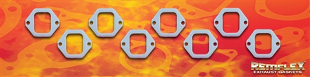 PN 4007 -- DIESEL REMFLEX® HD CATERPILLAR  ENGINE  Exhaust Manifold Gasket Set  Port Size 2" Wide X 2-1/2" Tall  (2) 25/64 Bolt Holes @ 3-1/2" Spacing  Fits: #3408 ENGINE  8 Piece Set