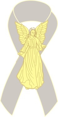 Angel Awareness Ribbon PIn - Grey