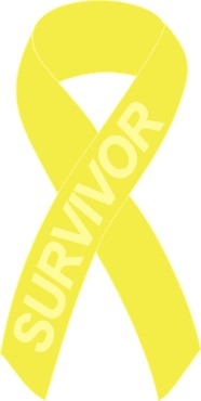 Bladder/Kidney Cancer Awareness Ribbon Pin - Yellow