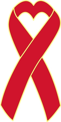 Heart Disease Awareness Ribbon Pin - Red