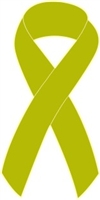 1" Cancer Awareness Ribbon Pins - Lime Green