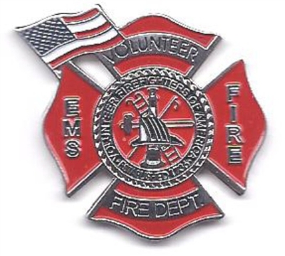 Volunteer Fire/EMS Dept Badge Pin