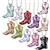 J001 BY COLOR - COWGIRL BOOT NECKLACES</B> - PICK YOUR OWN COLOR