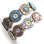 JB182 - Shotgun Shell Bracelet - Three-Tone or Patina - Package (3)