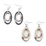 Double Oval Earrings - Patina or Two-Tone - Package (3)