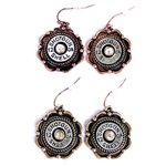 JE336 - Shotgun Shell Concho Earrings - Gold or Copper - Package (3)