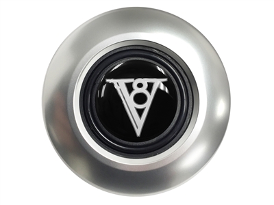 Art Deco V8 Satin Covert 6-bolt Horn Button