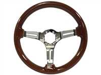 S6 , Sport , Mahogany , Wood , Steering Wheel , Chrome Center , Brown , Auto Pro USA , GM , MOPAR , FORD , Corvette , Mustang , Charger , Challenger , Camaro , El camino , Impala , bel air , nova , chevy II , oldsmobile , firebird , bronco , vw ,