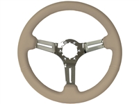 S6 , Sport , tan , leather , Steering Wheel , chrome Center , Auto Pro USA , Volante , GM , MOPAR , FORD , Corvette , Mustang , Charger , Challenger , Camaro , El camino , Impala , bel air , nova , chevy II , oldsmobile , firebird , bronco , vw ,