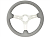 S6 , Sport , grey , leather , Steering Wheel , brushed Center , Auto Pro USA , Volante , GM , MOPAR , FORD , Corvette , Mustang , Charger , Challenger , Camaro , El camino , Impala , bel air , nova , chevy II , oldsmobile , firebird , bronco , vw ,