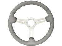 S6 , Sport , grey , leather , Steering Wheel , brushed Center , Auto Pro USA , Volante , GM , MOPAR , FORD , Corvette , Mustang , Charger , Challenger , Camaro , El camino , Impala , bel air , nova , chevy II , oldsmobile , firebird , bronco , vw ,