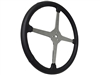 Sprint Steering Wheel - 15" Black Leather - Solid 4 Spoke design