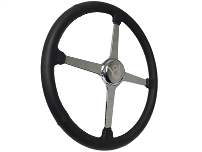 Sprint Steering Wheel Kit, Etched Series Hot Rod V8 - 4 Spoke Design