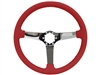 Auto pro usa , volante , S6 , oe restoration , Red , solid , leather , chrome , Steering Wheel , GM , Corvette ,