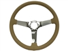 Auto pro usa , volante , S6 , oe restoration , Tan , solid , leather , chrome , Steering Wheel , GM , Corvette ,