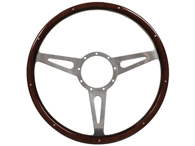 S9 Classic Wood Espresso Steering Wheel LimeWorks Hot Rod Parts