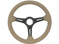 Auto Pro USA , Volante , Sport , tan , leather , Steering Wheel , black Center , anodized , GM , MOPAR , FORD , Corvette , Mustang , Charger , Challenger , Camaro , El camino , Impala , bel air , nova , chevy II , oldsmobile , firebird , bronco , vw ,