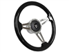 Hot Rod Black Ash Steering Wheel 3 Spoke Slots