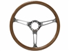 Auto Pro USA , Volante , classic , wood , slots , walnut , chrome , Steering Wheel , anodized , GM , MOPAR , FORD , Corvette , Mustang , Charger , Challenger , Camaro , El camino , Impala , bel air , nova , chevy II , oldsmobile , firebird , bronco , vw ,