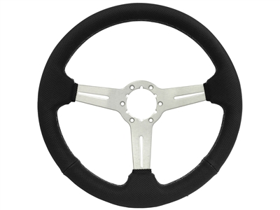 Auto Pro USA , Volante , Brushed , perforated  , slots , black stitch , Steering Wheel ,  GM , MOPAR , FORD , Corvette , Mustang , Charger , Challenger , Camaro , El camino , Impala , bel air , nova , chevy II , oldsmobile , firebird , bronco , vw