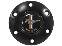 S6 Black Horn Button with Ford Mustang Running Pony Emblem