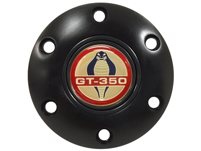 S6 Black Horn Button with Ford Cobra GT-350 Emblem