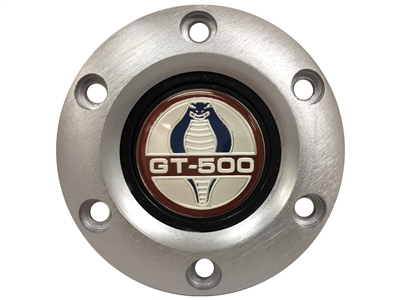 S6 Brushed Horn Button with Ford Cobra GT-500 Emblem