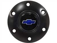 S6 Black Horn Button with Blue Chevy Bow Tie Emblem