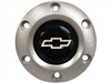 S6 Brushed Horn Button with Silver Chevy Bow Tie Emblem