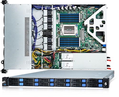 Tyan Transport CX GC68A-B8036 B8036G68AE12HR, 1U, Server 12x NVMe, 4X SATA, 2X M.2, 16x DDR4, 2X 1GbLAN, 850W RDT PSU Barebone Server