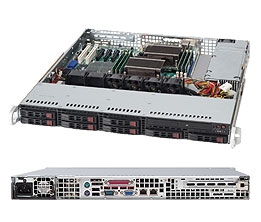 Supermicro 1U SuperChassis CSE-113MTQ-330CB 8 Hot-swap 2.5'' SAS/SATA HDD trays Full height AOC expansion 80 PLUS Gold Optimized for DP (low power) and UP motherboards Full Warranty