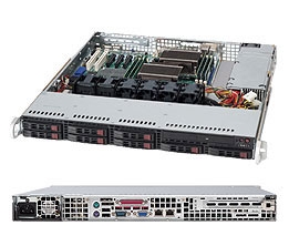 Supermicro 1U SuperChassis CSE-113TQ-600CB 8 Hot-swap 2.5'' SAS/SATA HDD trays Full height Full length expansion Optimized for DP motherboards Digital Switching Full Warranty