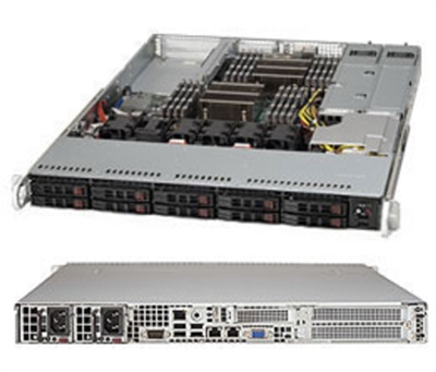 Supermicro 1U SuperChassis CSE-116AC-R700WB 8 Hot-swap 2.5'' SAS/SATA HDD trays UIO Full height Full Length Low Profile expansion 80PLUS Platinum Optimized for DP motherboards Full Warranty