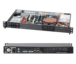 Supermicro CSE-510T-200B 200W Mini 1U Rackmount Server Chassis (Black)