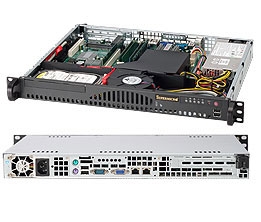 Supermicro 1U SuperChassis CSE-512-260B 8 Hot-swap 2.5'' SAS/SATA HDD trays UIO Full height Full Length Low Profile expansion 80PLUS Platinum Optimized for DP motherboards Full Warranty