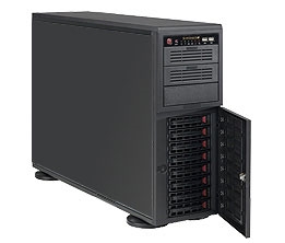 Supermicro CSE-743AC-1200B-SQ 4U Tower Chassis, E-ATX ATX supported, Dual and Single Intel or AMD processor, SAS3 SATA3 drive bays