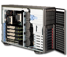 Supermicro 1U SuperChassis CSE-747TQ-R1620B 8 Hot-swap 2.5'' SAS/SATA HDD trays UIO Full height Full Length Low Profile expansion 80PLUS Platinum Optimized for DP motherboards Full Warranty